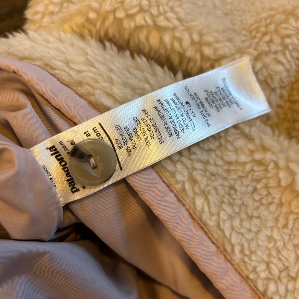 Patagonia Divided Sky Jacket Women’s Large Dark Natural Sherpa Fleece 25930 - Picture 10 of 10